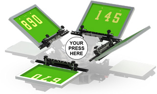 DiGiT Screen printing kit for numbering of NCAA basketball jerseys