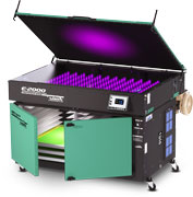 VDC-513610 Screen Drying Cabinet with E-2000 mounted to top